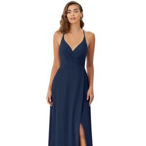 Azazie Davis Bridesmaid Dress - Dark Navy - NWT